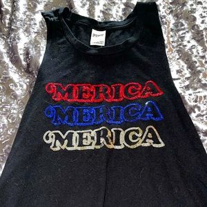 VS Victoria's Secret PINK 'merica America muscle tank sz S